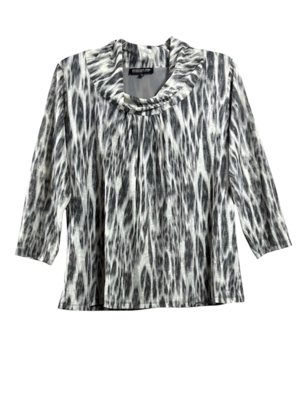 Jones New York Abstract Print Blouse Plus Size 1X Career Casual Top